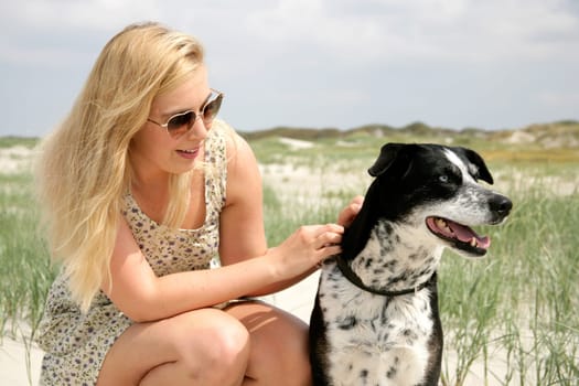 Woman with dog
