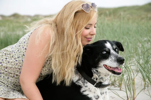Young woman with dog