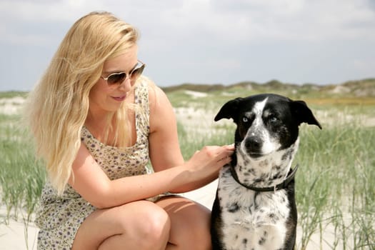 Young woman with dog