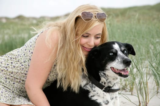 Young woman with dog