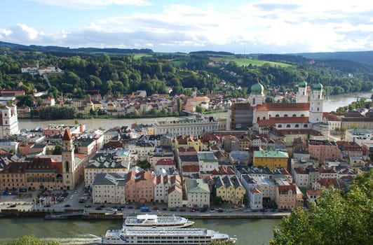 Passau Bavaria Lower Bavaria Donau Inn Dom Rathaus Mariahilf