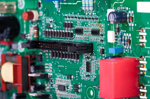 View of an assembled circuit board