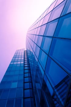 office buildings.  Modern glass building exterior