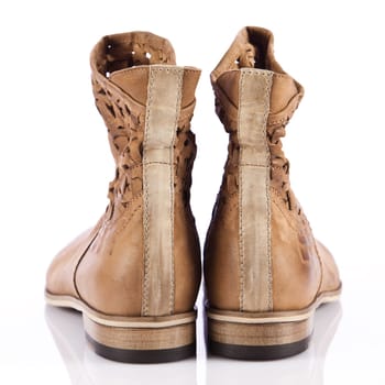 Winter shoes isolated on a white background. female boots
