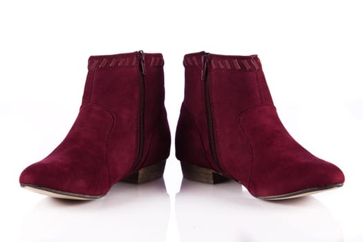 Winter shoes isolated on a white background. female boots
