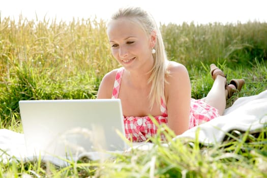 Young woman with laptop