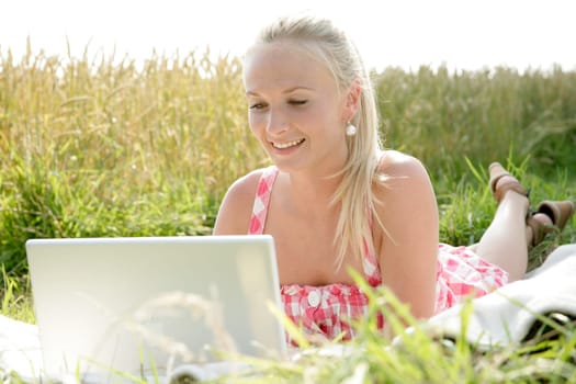 Young woman with laptop