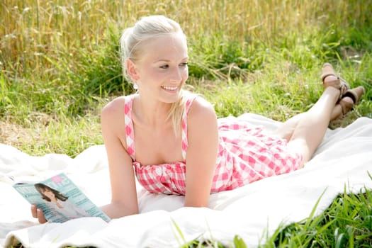 Young woman reading