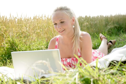 Young woman with laptop