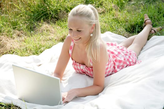 Young woman with laptop