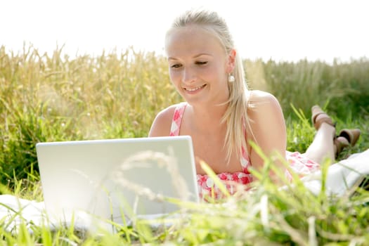 Young woman with laptop