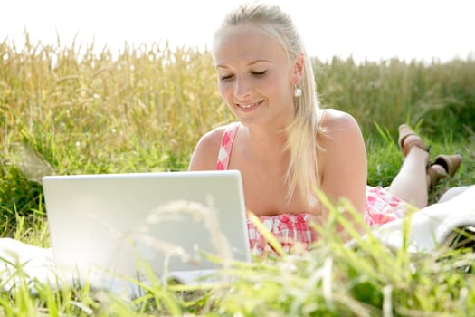 Young woman with laptop