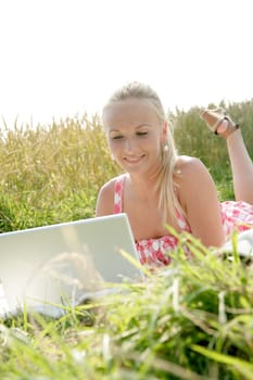 Young woman with laptop