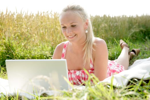 Young woman with laptop