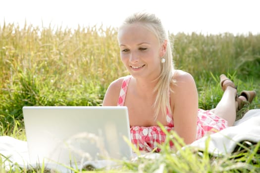 Young woman with laptop