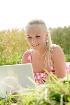 Young woman with laptop