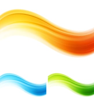 Shiny smooth abstract waves. Vector design eps 10
