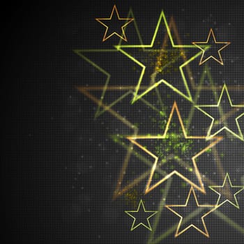 Bright stars on dark background. Vector design eps 10