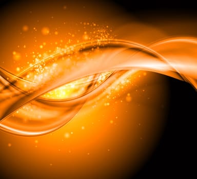Shiny abstract wavy background. Vector design eps 10
