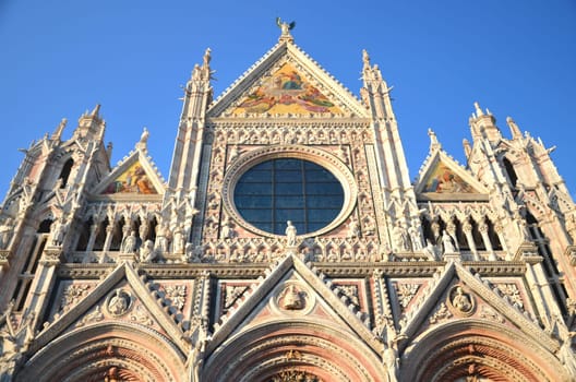Magnificent marble cathedral in Siena, Italy
