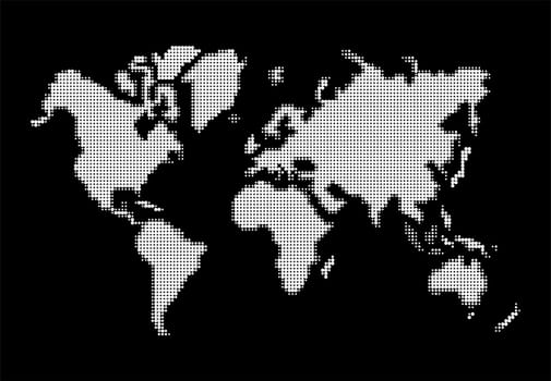 World map with GPS location pushpins travel elements illustration. EPS10 vector file organized in layers for easy editing..