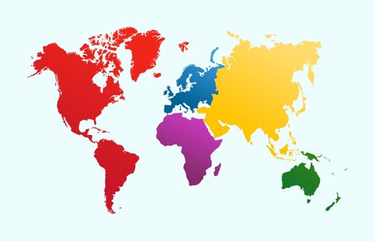 World map with GPS location pushpins travel elements illustration. EPS10 vector file organized in layers for easy editing..