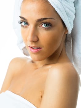 beautiful woman with no make up smiling