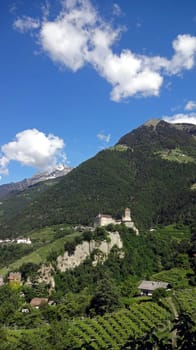 Tyrol Castle with Mutspitze,South Tyrol