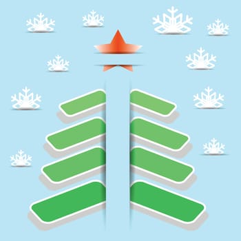 colorful illustration with abstract christmas tree  for your design