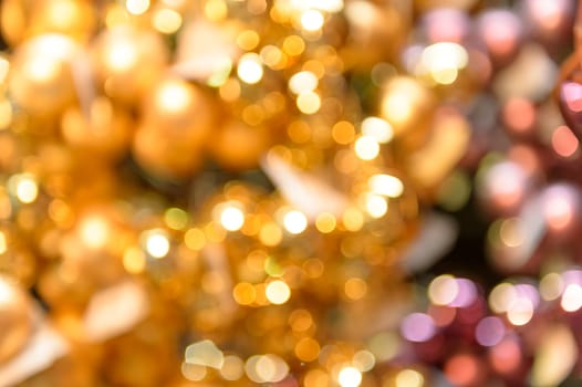 Blurred glittering gold Christmas background