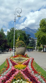 Flower bed in Merano,South Tyrol