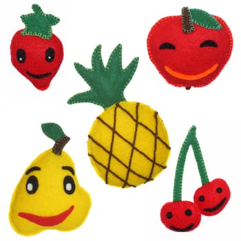 Pear, apple, cherry, strawberry and pineapple - kids toys
