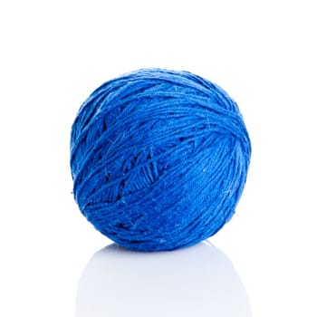 wool yarn ball isolated on white.  ball of yarn for knitting