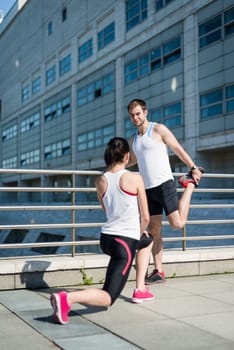 Training - couple exercising