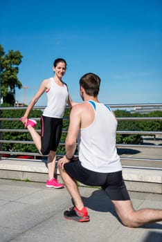 Training - couple exercising