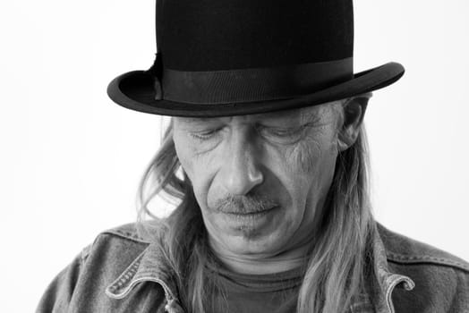man with bowler