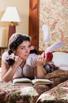 Woman in schoolgirl dress dream about coming date