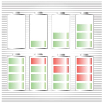 colorful illustration with Battery Icon  for your design
