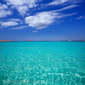 Illetes Illetas turquoise beach in Formentera Balearic Island