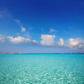 Illetes Illetas turquoise beach in Formentera Balearic Island