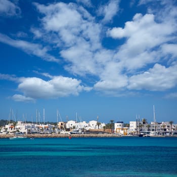 La Savina Sabina village and marina in Formentera Balearic Islands