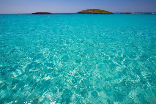 Illetes Illetas turquoise beach in Formentera Balearic Island