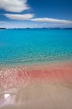 Illetes Illetas turquoise beach in Formentera Balearic Island