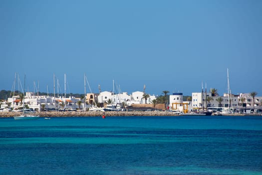 La Savina Sabina village and marina in Formentera Balearic Islands