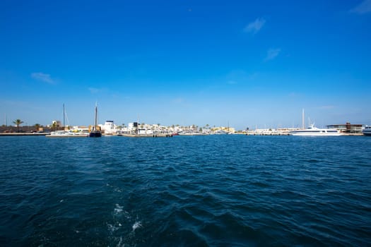 La Savina Sabina village and marina in Formentera Balearic Islands