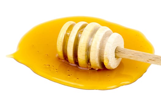 honey with dipper