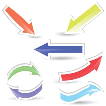 colorful illustration with abstract arrows  for your design