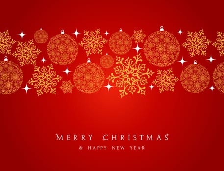Merry Christmas decorations elements seamless pattern border. Vector file organized in layers for easy editing..