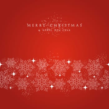 Merry Christmas snowflakes decorations elements seamless pattern border. Vector file organized in layers for easy editing.