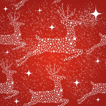 Merry Christmas decoration reindeer seamless pattern background. Vector file organized in layers for easy editing.